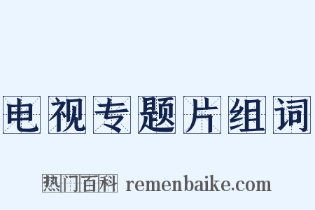 电视专题片组词是什么意思的图片